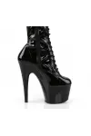 Adore Black Lace Up Thigh High Platform Boots