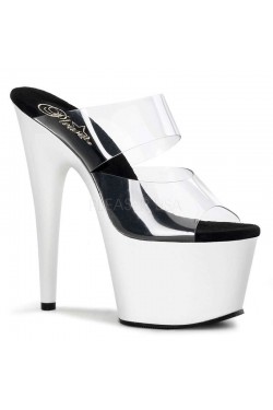 White Platform Adore High Heel Slides