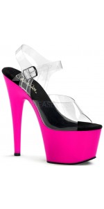 Neon Pink Platform Adore High Heel Sandals