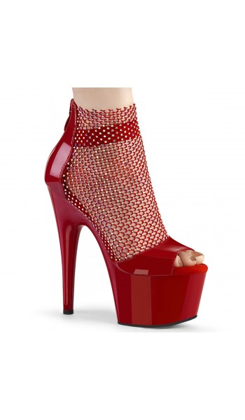 Adore Red Mesh Platform Bootsie