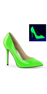Amuse Neon Green 5 Inch High Heel Pump