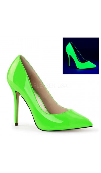 Amuse Neon Green 5 Inch High Heel Pump