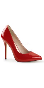 Amuse Red 5 Inch High Heel Pump