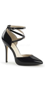 Dorsey Criss Cross Ankle Strap Black Amuse Pump