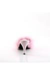 Amour Baby Pink Maribou Trimmed Slipper