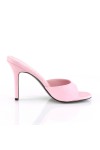 Classique Baby Pink Faux Leather 4 Inch Mule