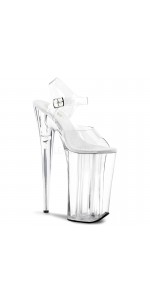 Beyond Extreme Clear 10 Inch High Sandal