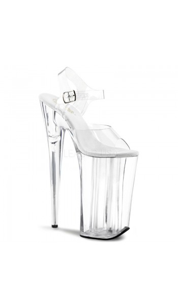 Beyond Extreme Clear 10 Inch High Sandal