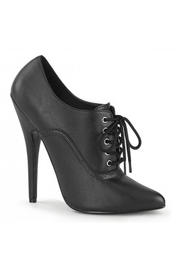 Domina 6 Inch High Heel Black Matte Governess Shoes