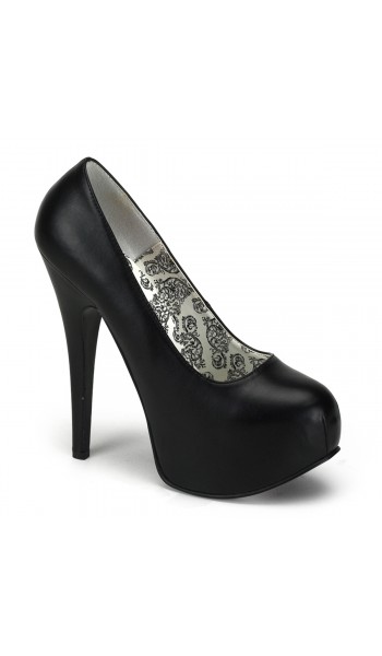 Teeze Black High Heel Platform Pump