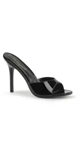 Classique Black Patent 4 Inch Mule