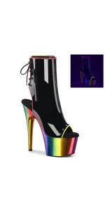 Rainbow Platform High Heel Ankle Boots