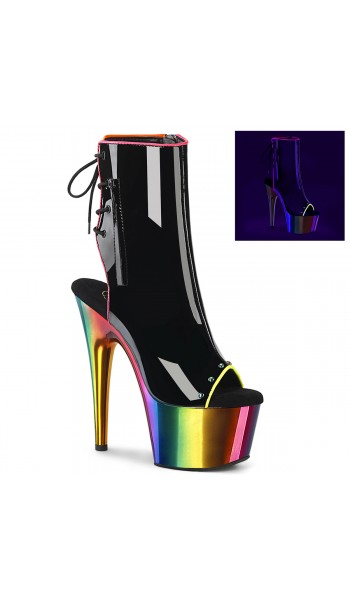 Rainbow Platform High Heel Ankle Boots