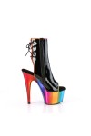 Rainbow Platform High Heel Ankle Boots