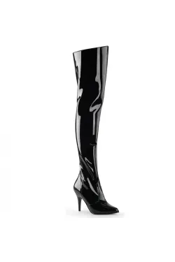 Vanity Black Thigh High Boots