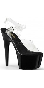 Black Platform Clear Strap Platform Sandal