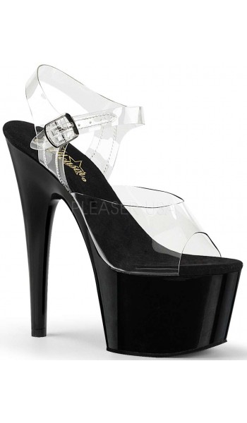 Black Platform Clear Strap Platform Sandal