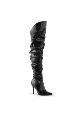 Classique Black Scrunch Thigh High Boot