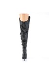 Classique Black Scrunch Thigh High Boot