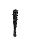 Courtly Black Sequin Thigh High Slouch Boot