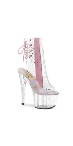 Clear and Pink Adore Platform Ankle Boot