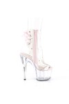 Clear and Pink Adore Platform Ankle Boot