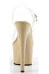 Cream Platform Clear Strap Platform Sandal