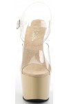 Cream Platform Clear Strap Platform Sandal