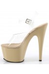 Cream Platform Clear Strap Platform Sandal