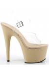 Cream Platform Clear Strap Platform Sandal