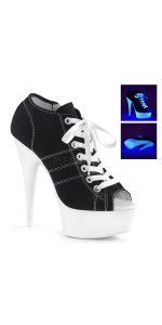 Black High Heel Peep Toe Sneaker