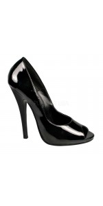 Classic Black Peep Toe High Heel Pump