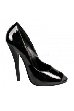 Classic Black Peep Toe High Heel Pump