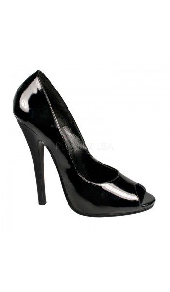 Classic Black Peep Toe High Heel Pump