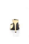 Classique Gold Faux Leather 4 Inch Mule