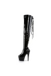 Adore Lace Up Back Thigh High Platform Boots