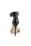 Amuse Black Stiletto Heel Ankle Strap Sandal