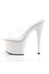 Adore White Platform High Heel Mule