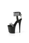 Blingy Black Flamingo 8 Inch Platform Sandal