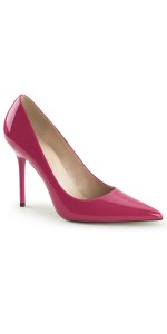 Classique Hot Pink Patent 4 Inch High Heel Pump