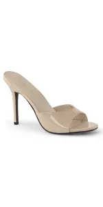 Classique Nude Faux Leather 4 Inch Mule