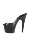 Adore Black Platform Clear Vamp Mule