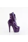 ADORE-1020 Purple Glitter Platform Ankle Boots for Women