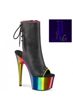 Rainbow Platform High Heel Ankle Boots