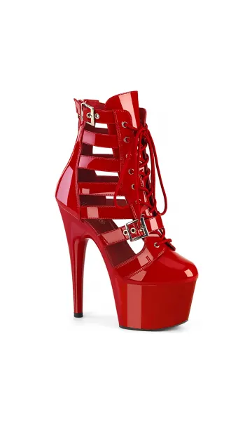 Adore Red Cage Strap Platform Bootie