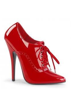 Domina 6 Inch High Heel Red Patent Governess Shoes