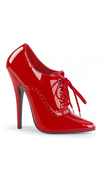 Domina 6 Inch High Heel Red Patent Governess Shoes