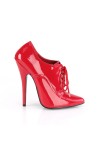 Domina 6 Inch High Heel Red Patent Governess Shoes