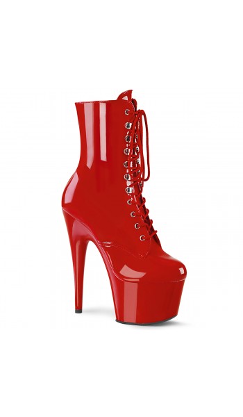 Adore Red Patent Platform High Heel Granny Boots