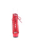 Delight Rhinestone Net Red Platform Ankle Boots